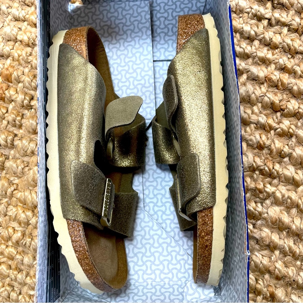 Birkenstock Moss Gold Sandals